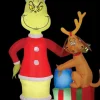 Airblown Grinch & Max With Presents Inflatable Scene - Dr. Seuss