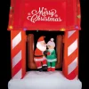 Airblown Inflatable Animated Mr. & Mrs. Santa Claus Porch Swing Scene Outdoor Yard Decoration
