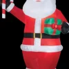Airblown Santa with Gift and Candy Cane Inflatable