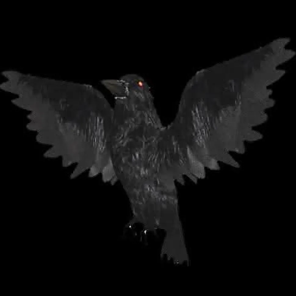 Animated Crow Halloween Prop