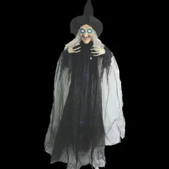 Animated Hanging Witch Halloween Decoration