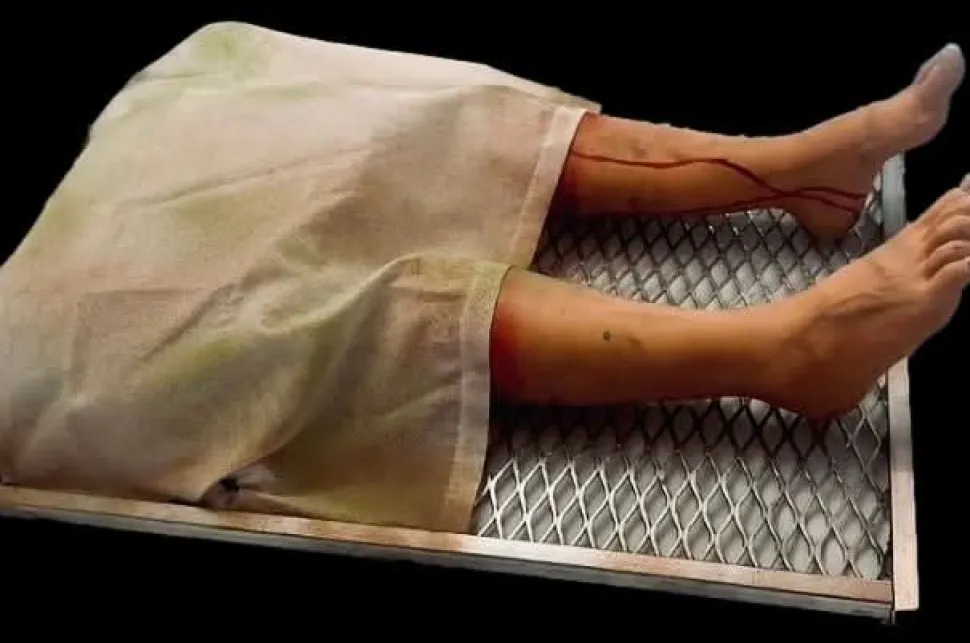 Animated Morgue Tray Halloween Animatronic