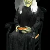 Animated Sitting Witch Halloween Prop