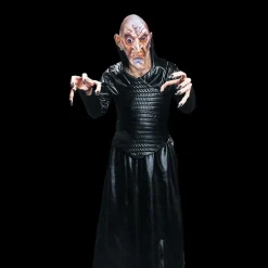 Black Robe with Leather Look Costume