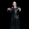 Black Robe with Leather Look Costume