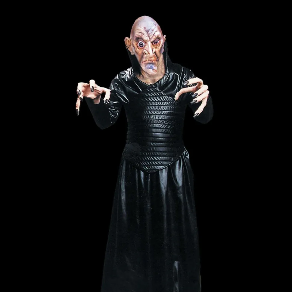 Black Robe with Leather Look Costume