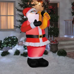Blow Up Inflatable 6 Ft. Animated Santa with Saxophone Christmas Outdoor Yard Decoration