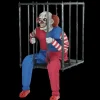 Caged Clown Halloween Animatronic Decoration