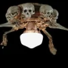 Ceiling Fan with Skeleton Arms, Skulls, and Light Haunted House Lighting