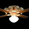 Ceiling Fan with 8 Small Skulls and Light Haunted House Lighting