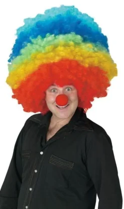 Clown - Rainbow Afro Mega Halloween Wig