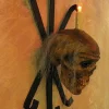 Corpsed Head Skull Wall Sconce Haunted House Lighting