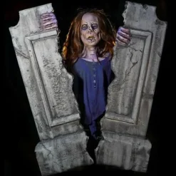 Cracking Crypt Zombie Static Graveyard Halloween Prop