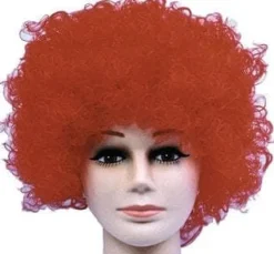 Curly Clown - Red Afro Halloween Wig