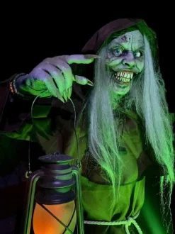 Curse of the Skull Witch Halloween Animatronic Decoration