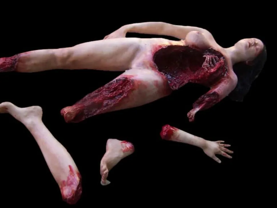 Deluxe Wounded Jessica Body Halloween Prop