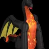 Dragon with Projection and Fire Air-blown Inflatable Halloween Decoration