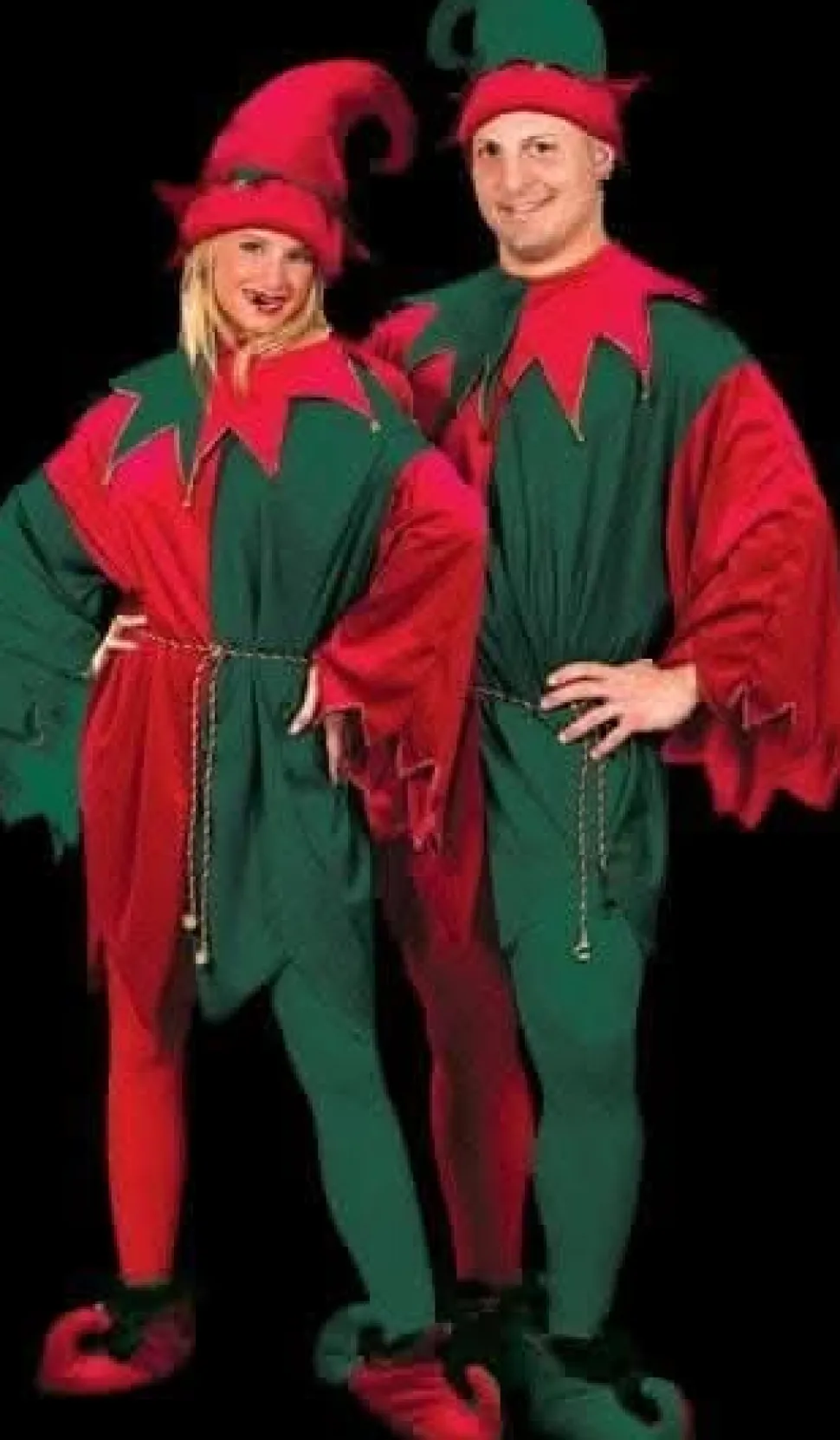 Elf Costume Set - Velvet Hat and Shoes Christmas Costume