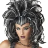 Evil Sorceress - Black and White Halloween Wig