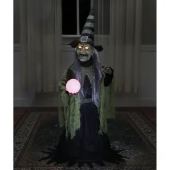 36" Fortune Teller Witch Animated Prop