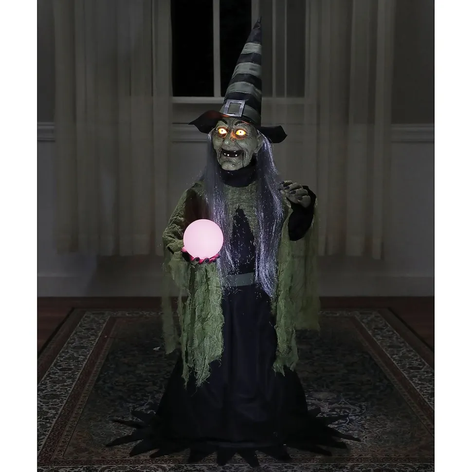 36" Fortune Teller Witch Animated Prop