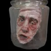 Frozen Gus Head in Jar Halloween Prop