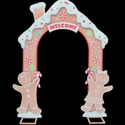 8 Ft. Gingersnap Iron Archway Christmas Decoration