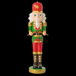 4 Ft. Light-Up Nutcracker with Drumsticks Christmas Decoration