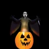 6' Ghost Face Pumpkin Lawn Inflatable Decoration