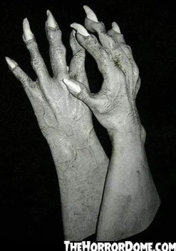 Ghost Vampire Hands Deluxe Latex Halloween Costume Gloves