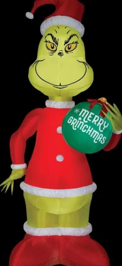 Giant Airblown Grinch with Ornament