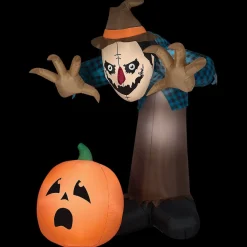 Giant Hunched Scarecrow w/LED Animated Air-Blown Inflatable Halloween Decoration