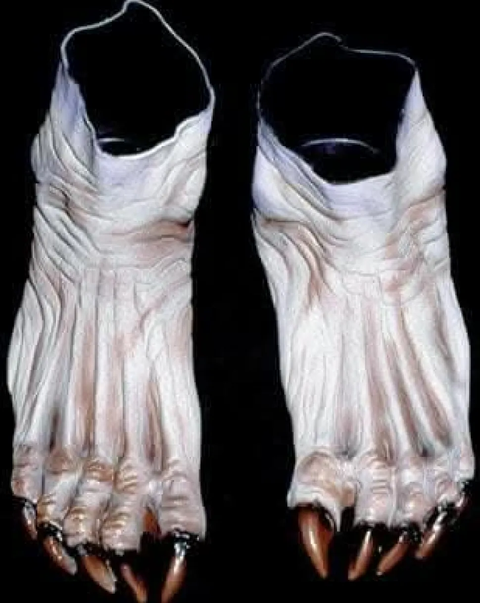 Gray Monster Deluxe Latex Feet Halloween Costume Shoes