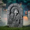 22” Gray Tombstone with Light-Up Moving Eyes Halloween Decoration