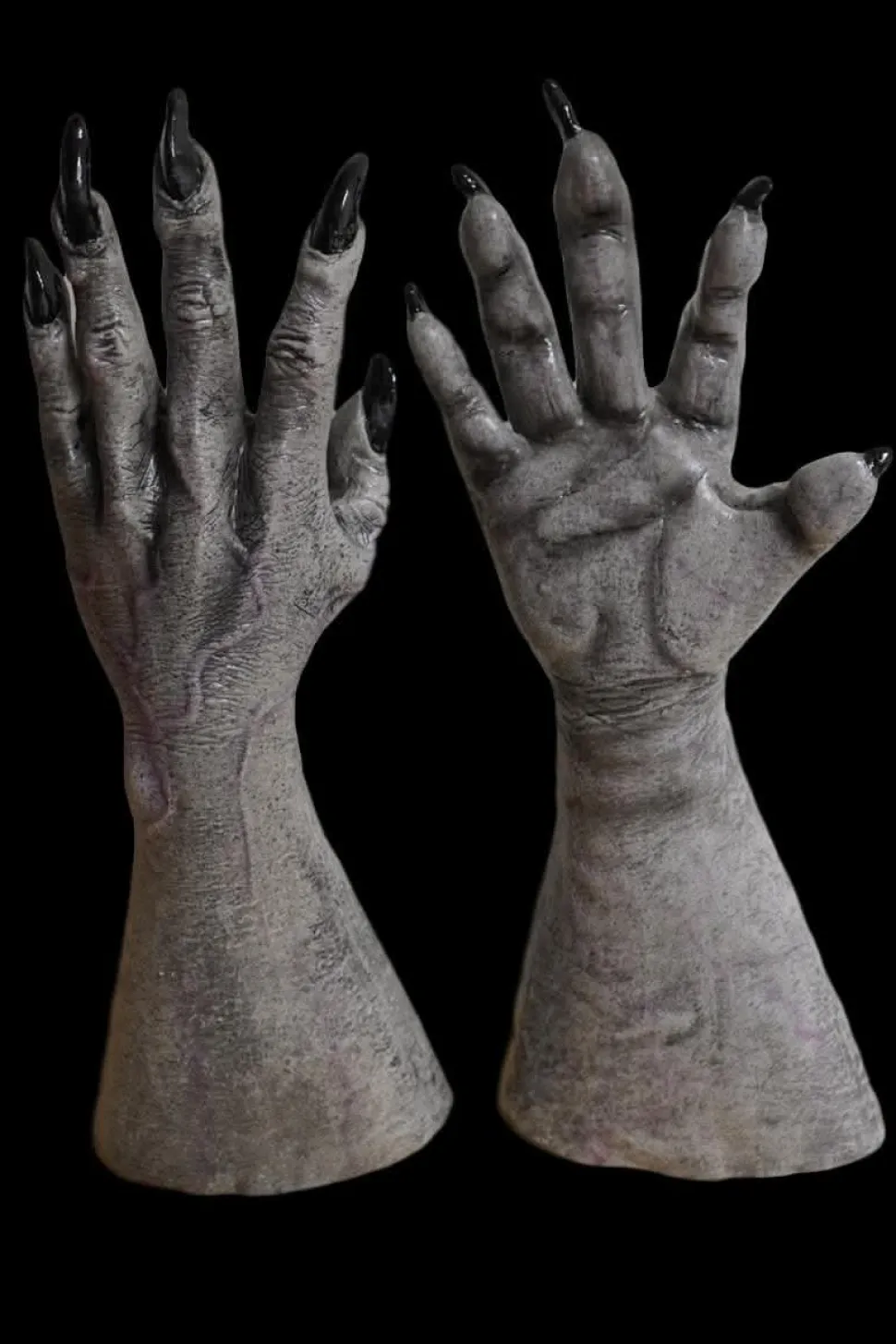 Grey Werewolf/Alien/Monster Hands Deluxe Latex Halloween Costume Gloves