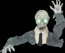 Groundbreaker Zombie w LED Eyes Graveyard Halloween Prop