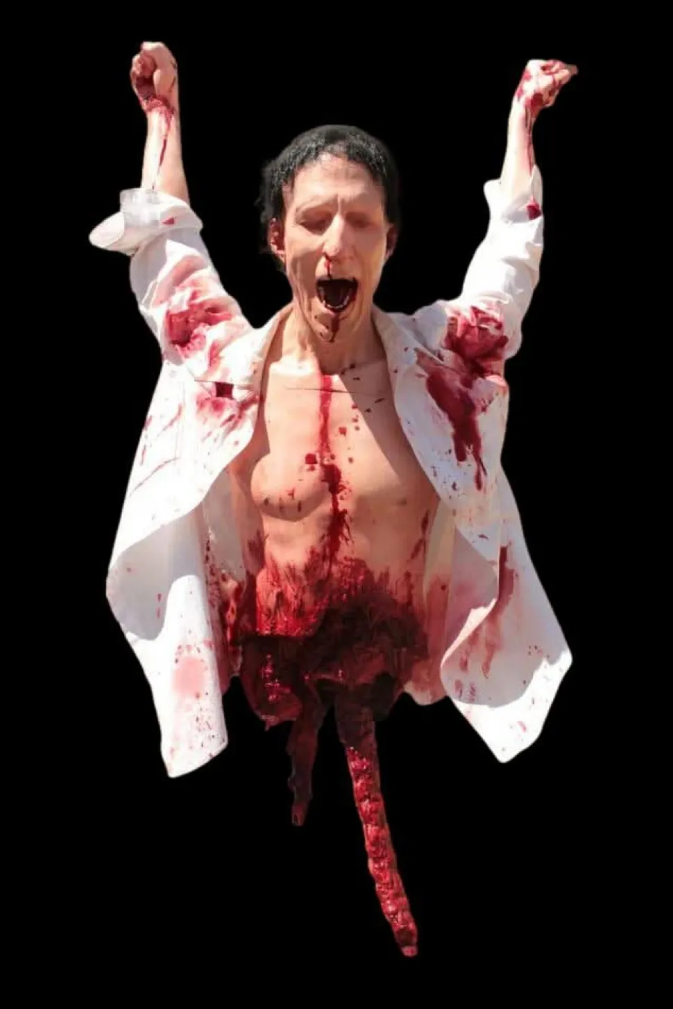 Hanging Gutted Martin Halloween Prop