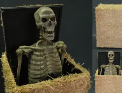 Hay Bale Popper Skeleton Halloween Animatronic