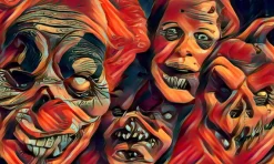 Horror Faces Poster