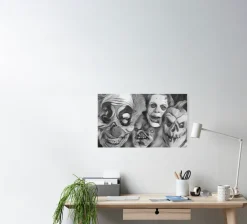 Horror Faces Poster