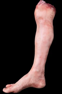 Large Male Leg Silicone Human Body Part Halloween Prop
