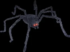 Light-Up Giant Long Hair Spider Monster Halloween Prop