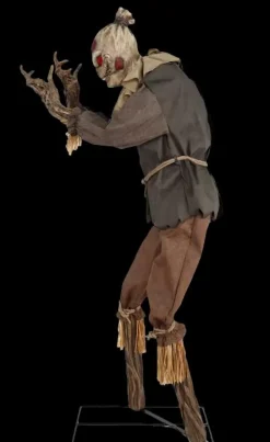 7" Light-Up Grim Stalker Scarecrow Halloween Animatronic Decoration