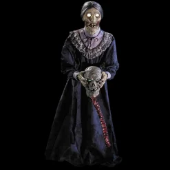 Light-Up Skeleton Zombie Couple Halloween Animatronic Decoration