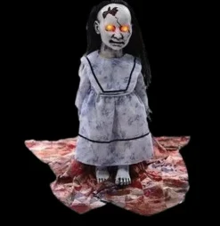 Lunging Graveyard Baby Zombie Animated Halloween Prop