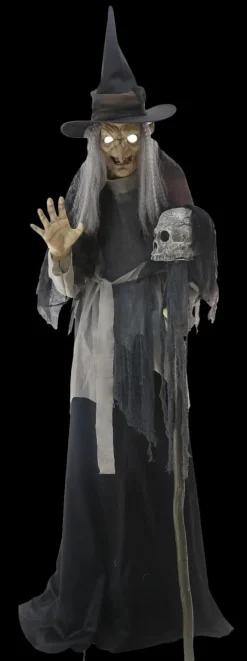 Lunging Haggard Witch Halloween Animatronic Decoration