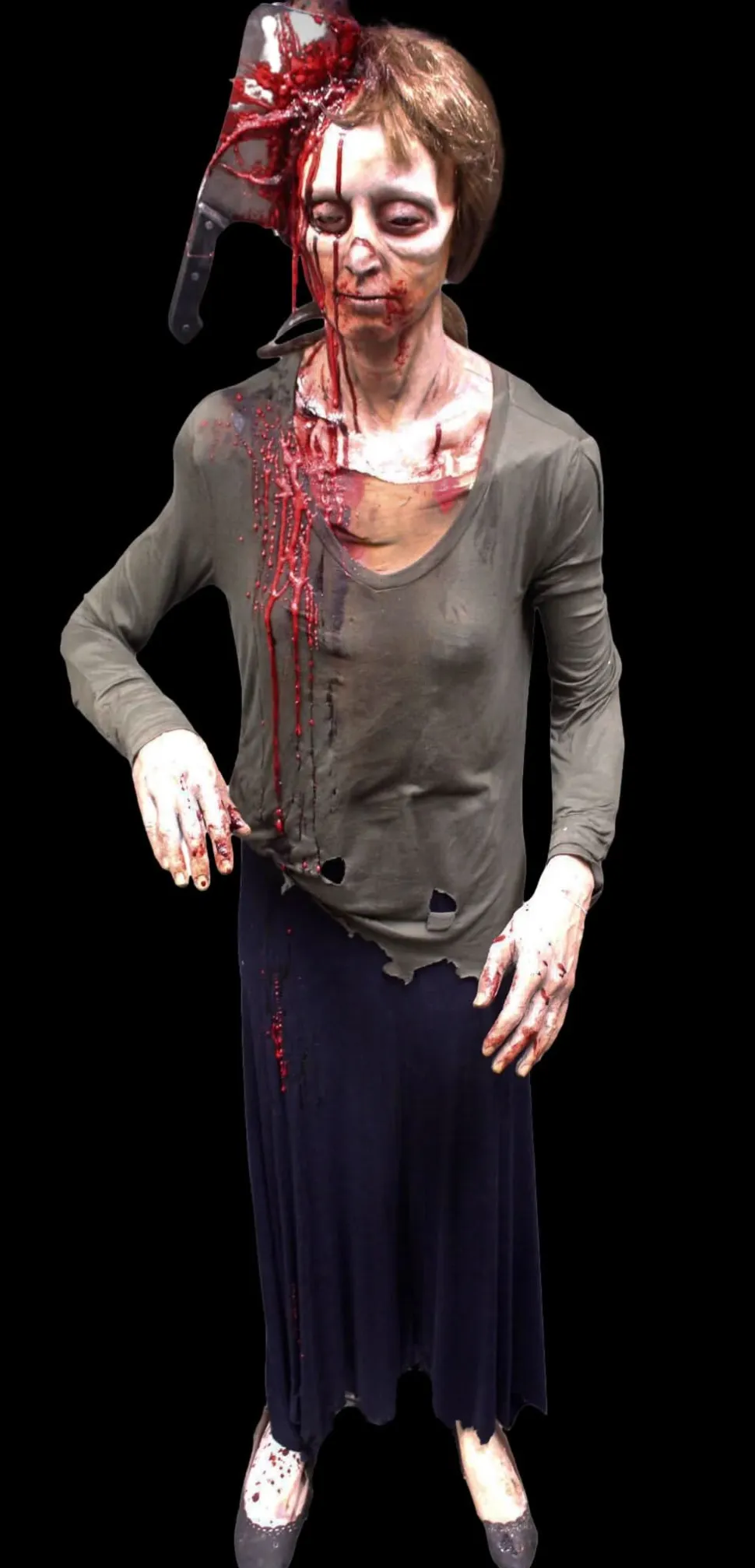 Meat Cleaver Morgan Zombie Professional Full Body Halloween Prop