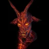 Molten Devil Head Bust Halloween Prop
