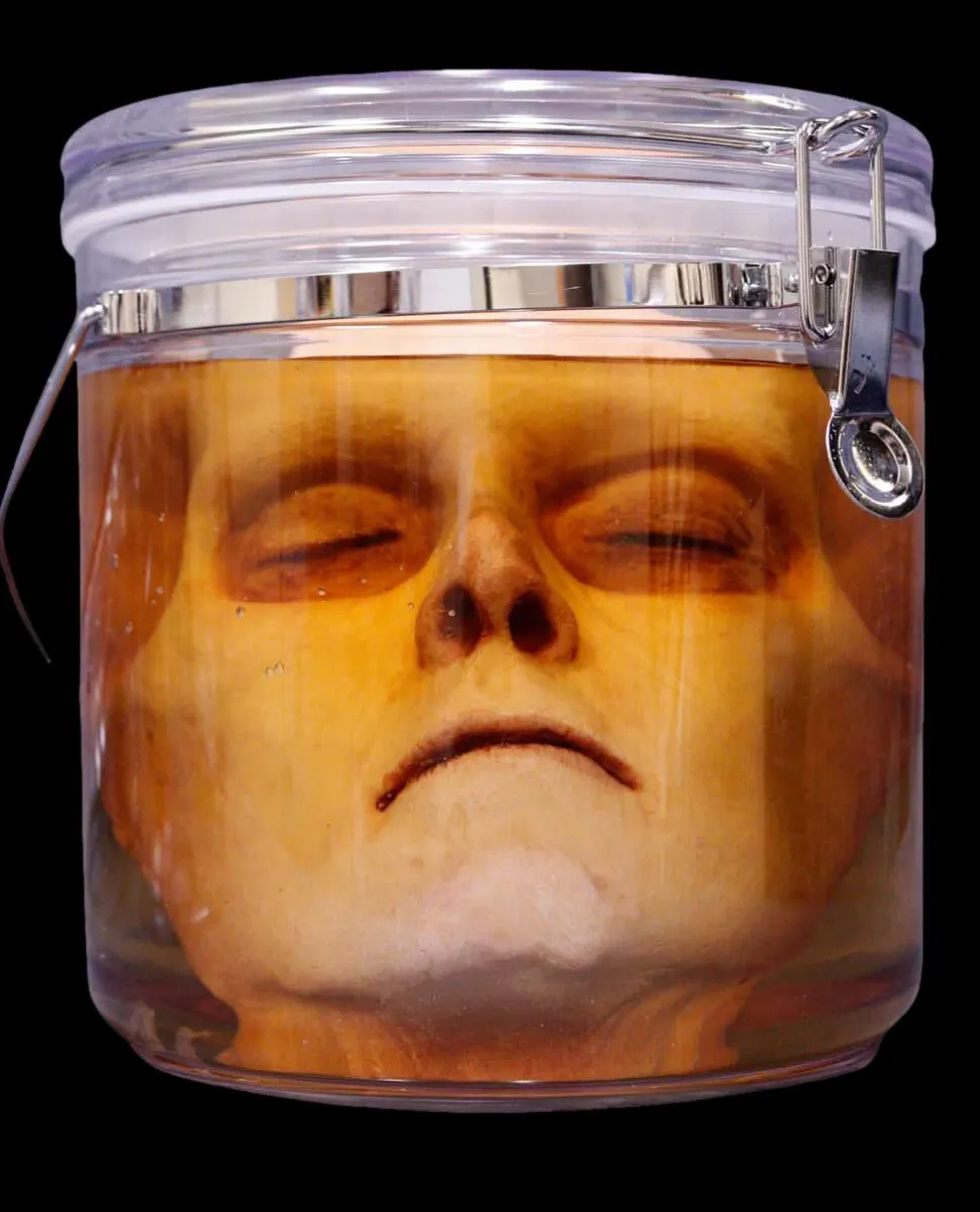 Morgan Face Specimen Jar Halloween Prop