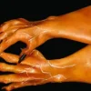 Movie Quality Pumpkin Deluxe Latex Hands Halloween Costume Gloves